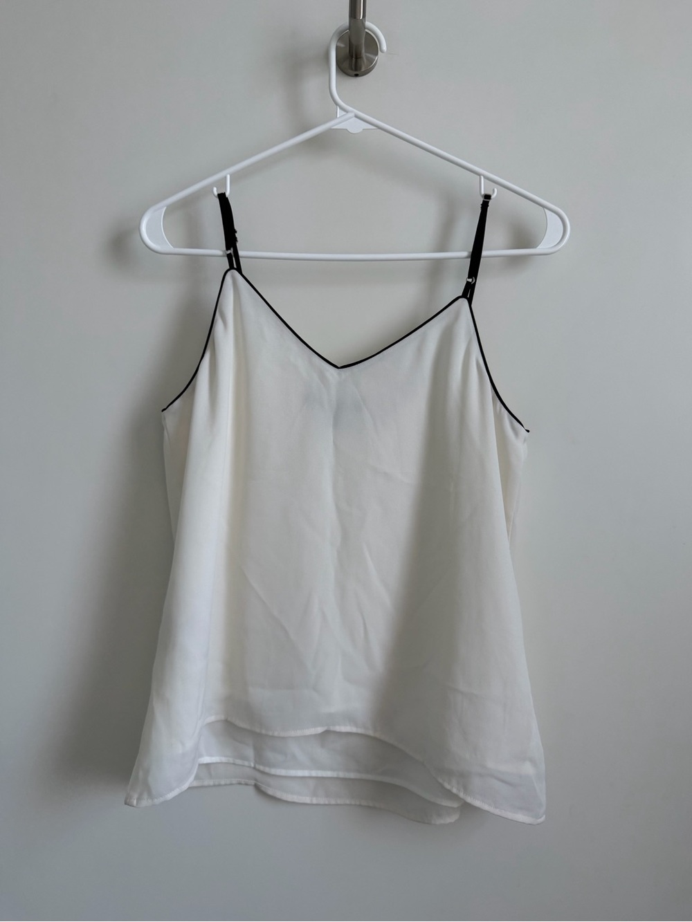 Banana Republic White Cami with Black Trim